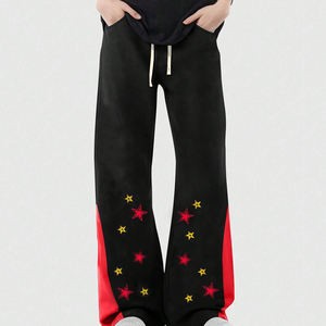 Pantalones Acampanados para Hombre, Casuales, de Algodón, para Hacer Ejercicio, con Cintura Elástica y Cordón, Estilo Informal y de Oficina - Product Image 4