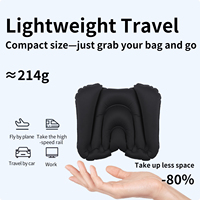 Coussin de soutien lombaire gonflable portable en TPU léger pour le voyage, à double aile, à gonflage rapide