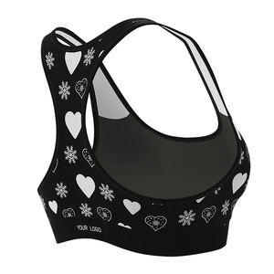 Soutien-gorge de sport sans couture ajustable pour femme, couleur unie, motif floral, séchage rapide, antichoc, pour yoga et gym, vente en gros - Product Image 5