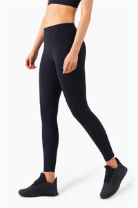 Leggings de yoga de haute qualité, extensibles dans quatre directions, imperméables, respirants, longueur cheville, taille haute, effet push-up, motif uni - Product Image 5