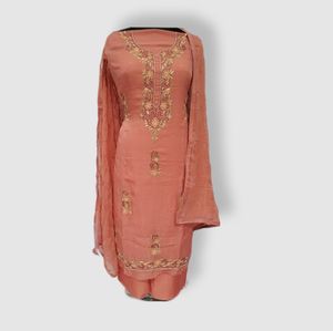 Trajes tradicionales paquistaníes para mujer, Organza sedosa bordada a mano, Salwar Kameez para bodas y fiestas, tamaño adulto - Product Image 1