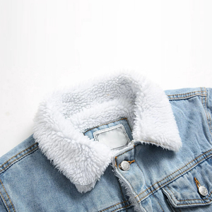 Men's Regular Western Style Lined <b>Denim</b> Jean <b>Jacket</b> With Fur Long Sleeve Classic Style Vintage <b>Denim</b> <b>Jacket</b> For Boys - Product Image 3