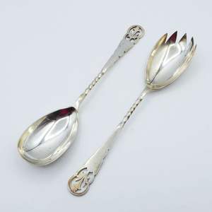 Juego de Servidores de Ensalada de Acero Inoxidable para Cocina Ecológica y Comida sin Desperdicios, Fácil de Limpiar, para Fiestas y Recepciones de Bodas - Product Image 1