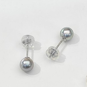 ต่างหูมุกอะโกย่าทอง 18K คุณภาพสูง สีฟ้าเย็นจากน้ำทะเลธรรมชาติ พร้อมแสงสว่างและประกายเงางาม - Product Image 2