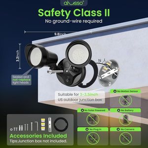 Lampada di Sicurezza per Esterni 25W da Crepuscolo all'Alba, 2000LM IP65, 3CCT 3000K/4000K/6000K, Certificata ETL - Product Image 3