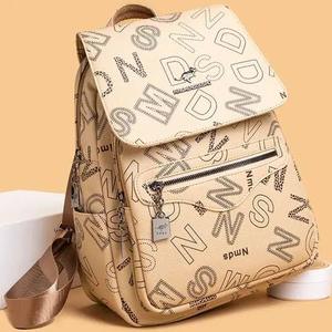 2026 Women's <b>Large</b> Capacity Anti-Theft Geometric Patchwork Backpack Polyester Lining Crossbody <b>Bag</b> <b>Laptop</b> Zipper Summer - Product Image 5