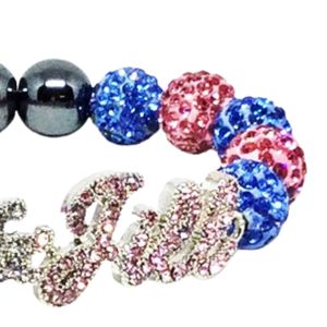 Pulsera de Cristal Rosa y Azul con Cuentas Elásticas, Joyería de Moda para Mujer, Regalo Elegante para Uso Diario - Product Image 6