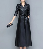 Vestes en peau de mouton pour femmes, vente en gros, manteaux longs classiques 100% cuir véritable, manteaux longs tendance en cuir de vache pour l'hiver