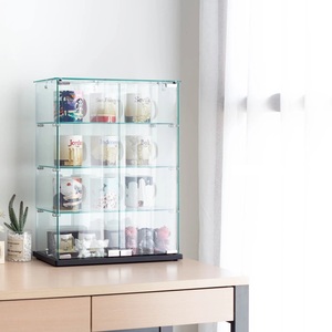 Vitrine moderne en verre trempé transparent pour collectionner modèles/figurines, idéale pour salons et entrées - Product Image 3