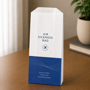 Sac de Déchets Sanitaires Biodégradable Écologique de Luxe en Papier Blanc Auto-Pliant Jetable avec Impression Offset et Fermeture Auto-Adhésive - Product Image 5