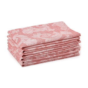 Serviette de table en coton rouge vintage de qualité supérieure, motif cachemire, 45x45 cm, 220 GSM, pour une table élégante, vente en gros et commande en gros. - Product Image 2
