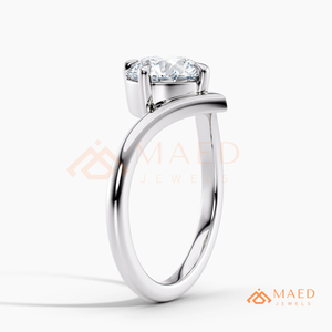 925 Sterling <b>Silver</b> Round Moissanite Engagement <b>Ring</b> Lab Grown Diamond Bridal Jewelry Women USA Luxury <b>Ring</b> - Product Image 6