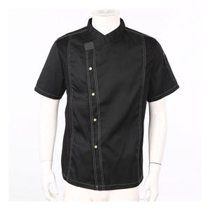 เสื้อเชฟทันสมัยสำหรับร้านอาหาร เสื้อเชิ้ตทำงานผู้หญิงผู้ชาย ป้องกันแสงแดด กระดุม 3 เม็ด เสื้อทำงานผู้ชาย ชุดยูนิฟอร์ม เสื้อเชฟ - Product Image 3