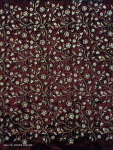 Luxury Velvet Embroidery Fabric With <b>Sequin</b> Beads Designer Soft Velvet Textile For Women Dress And Dubai Fashion Export Quality - Product Image 6