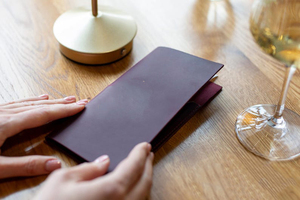 Magnetic Genuine Leather Bill Holder for Restaurant Secure Guest Check Presenter Smart <b>Billfold</b> Folder LBH-0090 - Product Image 2