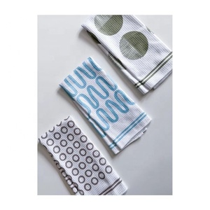 Wholesale Custom Super Absorption Jacquard <b>Waffle</b> Terry We Stick Together Embroidered Cotton Golf Kitchen Flour Sack Tea Towels - Product Image 4