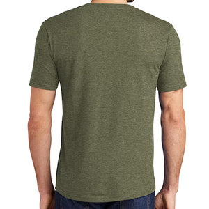 High Quality Plain <b>Blank</b> Triblend Men T-shirt Custom Woven Label Light <b>Weight</b> Breathable Summer Tee Shirt OEM - Product Image 2