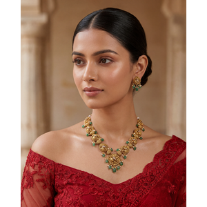 Fine Beaded Necklace-Surekha Premium South Indian Ethnic <b>Artificial</b> <b>Jewellery</b> - Product Image 1