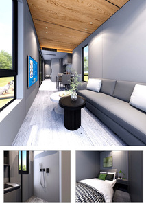 <span class=keywords><strong>Maison</strong></span> conteneur haut de gamme 20/40 pieds, prête pour l'énergie solaire, avec panneaux isolants en acier, maisonnette durable pour une vie écologique - Product Image 2