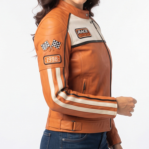 Custom Leather <b>Jacket</b> <b>Women</b> Premium Genuine Leather Motorcycle Biker <b>Jacket</b> Ladies Fashion Winter Leather <b>Jackets</b> - Product Image 3