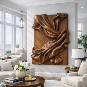 Hand Carved Wall Art Farmhouse 3D Wood Wall Art For Bedroom Livingroom Entryway Rustic Ambience - Product Image 1