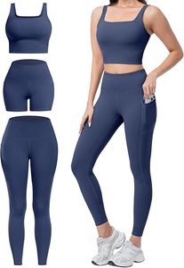 Top Trending Bnice Solid <b>Lace</b> Women's Yoga Leggings 2-Piece Set High Waist Seamed Breathable Spandex/Nylon Butt Lift Fitness - Product Image 2