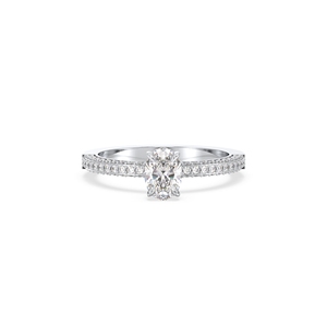Bague solitaire REYES GRA en argent sterling 925 avec moissanite ovale de 1,15 carat pour femme, cadeau de mariage, bijoux fins - Product Image 2