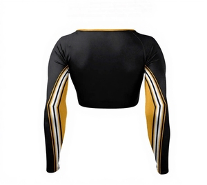 Uniforme de porristas sublimado, top corto de manga larga, ropa personalizada para porristas, camisetas de competición para mujer, ropa deportiva de práctica. - Product Image 6