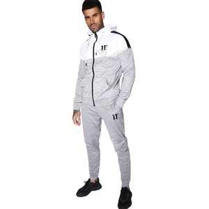 Ensemble deux pièces personnalisé pour homme, veste et pantalon en polaire texturée respirante, tenue de sport décontractée, streetwear - Product Image 1