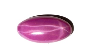 Rubis étoilé ovale 11x22 mm 15,5 carats, cabochon poli créé en laboratoire avec effet étoile à 6 branches pour la fabrication de bijoux - Product Image 3