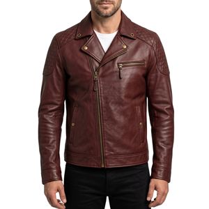 Charcoal Dark Brown Minimalist <b>Men</b> <b>Leather</b> <b>Jacket</b> Plain Body Concealed Front Zipper Breathable Neat Urban <b>Leather</b> <b>Jackets</b> - Product Image 5