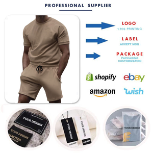 Conjunto de Dos Piezas de Verano para Hombre, Estilo Urbano y Moderno, Transpirable, para Vacaciones en la Playa, Camisa y Pantalones Cortos - Product Image 4