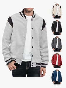 Wholesale Custom latest designs Long Sleeve <b>Varsity</b> <b>Jacket</b> Men <b>Plain</b> Blank veristy <b>Jackets</b> for men Quick Dry <b>Varsity</b> <b>Jacket</b> - Product Image 6