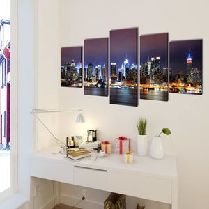 Colorato Skyline New York tela stampa parete Set 79 \ "X 39 \" tela arti - Product Image 2