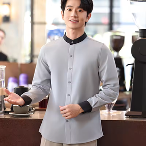 Uniforme de Restaurante para Personal, Duradero, Transpirable, de Algodón, Manga Larga, Ropa de Trabajo con Bordado Personalizado para Personal de Hotel, Cafetería, Bistro y Restaurante - Product Image 3