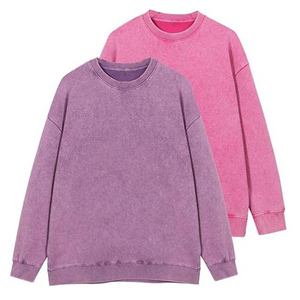 Oversized Crew Neck Solid Color Knitted Pullover <b>Sweatshirt</b> Unisex Regular Fit Autumn Casual Style <b>Pink</b> Black Fleece Raglan 100% - Product Image 5