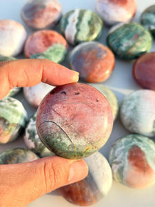 Piedra de Jaspe Unicornio en Forma de Galleta, Cristal Natural Curativo, Gema Pulida, Venta al por Mayor - Product Image 6