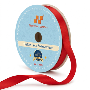 Factory 12mm Red Double Face Satin Ribbon Roll for Favor <b>Boxes</b> Bouquet Wrap Hair Bands <b>Sewing</b> Decor DIY Crafts Use Cards - Product Image 2