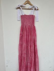 Trendy Indian Block Print Women's Girls' Pure Cotton Maxi Dress Casual Summer Evening Party <b>Long</b> Midi Bulk Natural Pattern Hot! - Product Image 6