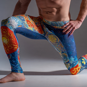 Yoga Wear Sublimation Leggings <b>Men's</b> Workout Fitness Wear Printed Legging <b>Men</b> Gym Exercise Sublimation Leggings <b>Mens</b> - Product Image 4