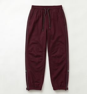 Veste coupe-vent à capuche pour homme, couleur bordeaux, décontractée, en polyester enduit PU, coupe classique, pour l'automne - Product Image 4