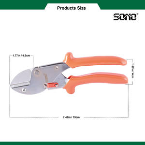 Tijeras de podar de alta resistencia SONO J519 para jardín y ramas gruesas de árboles frutales con mango de cromo y PVC, similares a los modelos Lowe. - Product Image 4