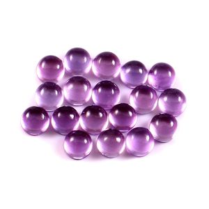 Lot en gros de cabochons ronds en améthyste naturelle brésilienne 6x6 mm, dos plat, calibrés, pierres précieuses en vrac pour la fabrication de bijoux - Product Image 1