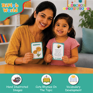 Tarjetas Educativas de Doble Cara MY GARDEN 28 de Biplob, Tarjetas de Aprendizaje Cognitivo y de Rimas con Imágenes - Product Image 2