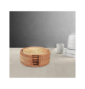 Hand-Woven Rattan Placemat <b>Coaster</b> <b>Drinks</b> And Dishes <b>Coaster</b> Placemat Table Mats Excellent Design - Product Image 2