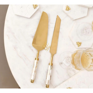 Juego de Servidor de Pastel de Acero Inoxidable de Lujo, Nuevo Estilo, Cuchillo y Servidor para Bodas, Cubertería Ideal para Bodas y Eventos Especiales - Product Image 1