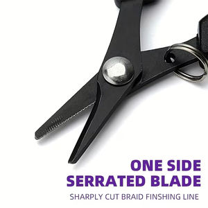 Mini tijeras de manualidades para niños, tijeras de seguridad de color negro para cortar hilo, tijeras de costura de acero inoxidable - Product Image 4