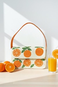 Auténtico Bolso de Mano de Cuero Genuino Hecho a Mano en India con Cuentas, Bolso de Noche Elegante para Mujer, con Cierre Abierto, para el Verano - Product Image 4