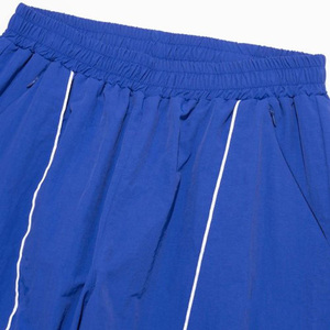 Ensemble de survêtement d'été 2 pièces personnalisé avec fermeture éclair réfléchissante, coupe-vent, séchage rapide, léger, surdimensionné, en nylon uni pour homme - Product Image 5