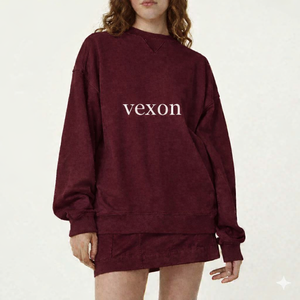 Sweat-shirt décontracté à col montant pour femme, coupe oversize, en molleton doux et chaud, idéal pour l'hiver et le streetwear - Product Image 1